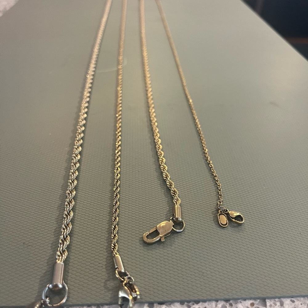 Gold Rope Chain Stack Crafts London Two 20” Two 18” - Picture 4 of 5